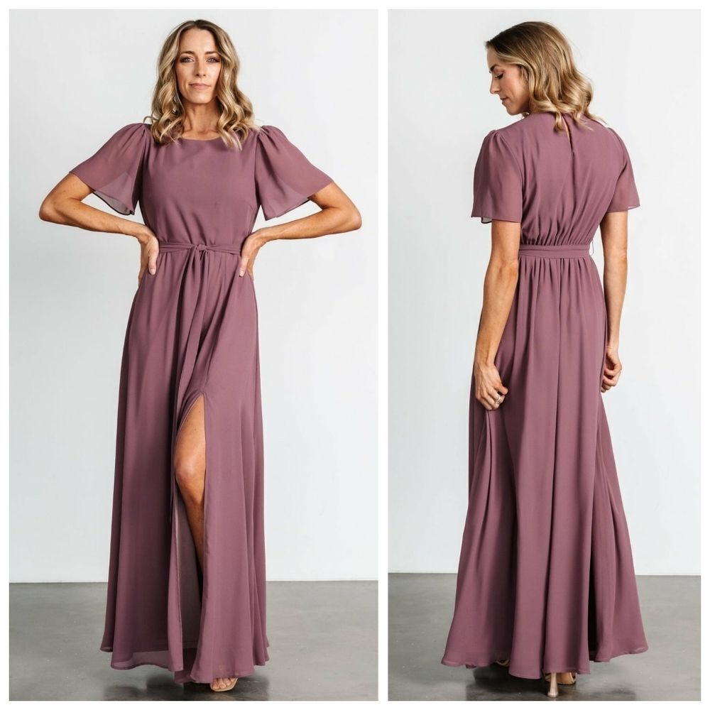 Baltic Born Vintage Plum Naomi Short Sleeve Maxi Dress